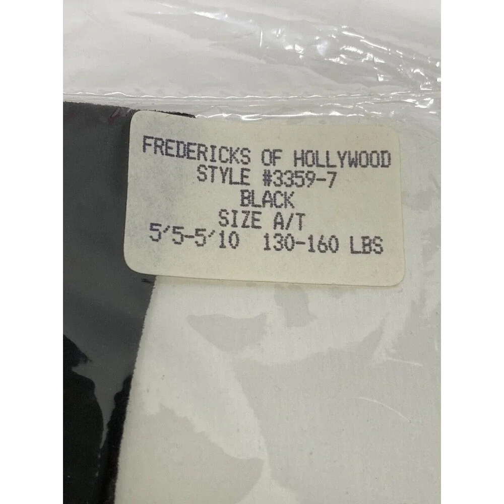 Fredricks of Hollywood Black Pantyhose w/ silver spider & web unopened Gothic